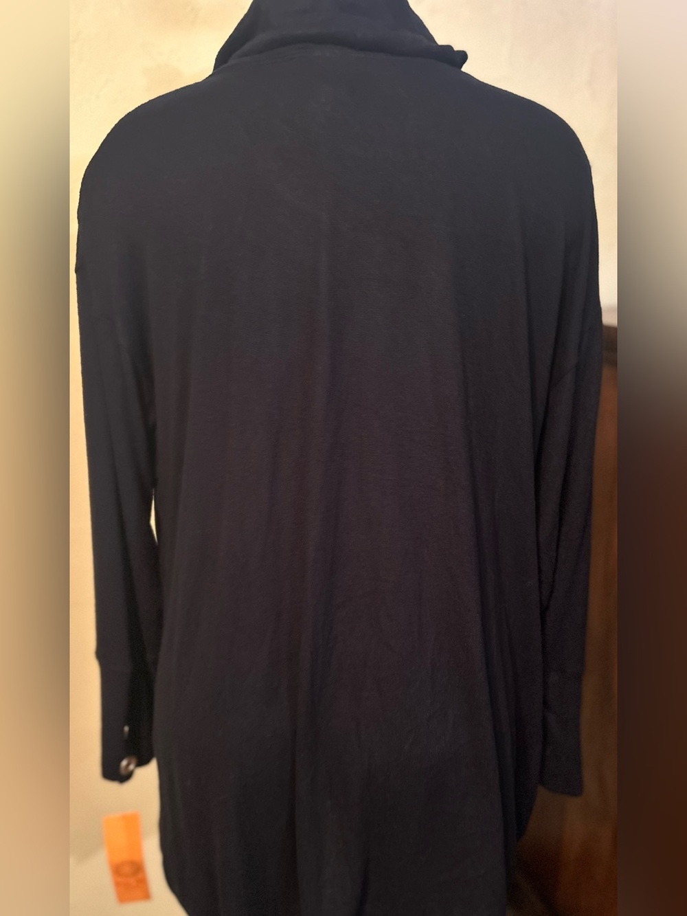 Ruby Rd. Black Cowl Neck Pullover with Drawstring - Picture 6 of 9